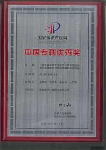 中國專利優(yōu)秀獎(jiǎng)牌匾